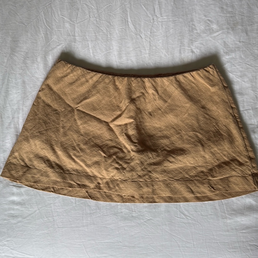 Free People My Little Micro Mini in Camel